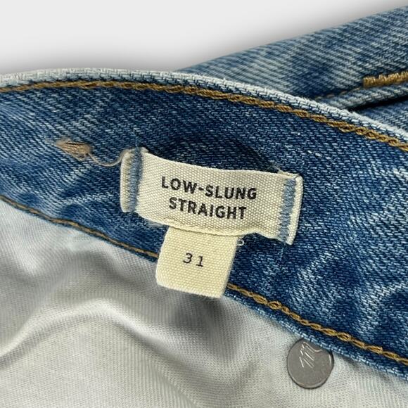 Madewell Low-Slung Straight Jeans in Olvera Wash Rigid Size 31 - Picture 7 of 9